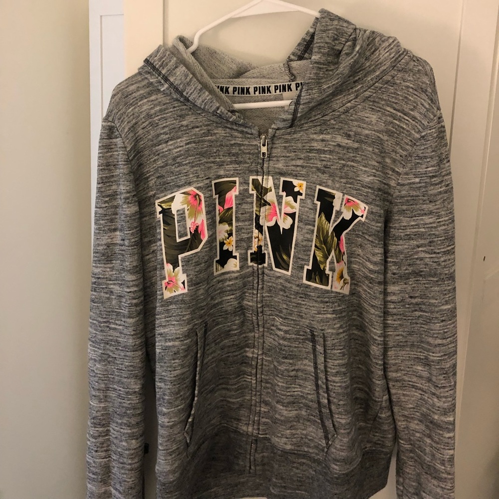 Pink zip up hoodie